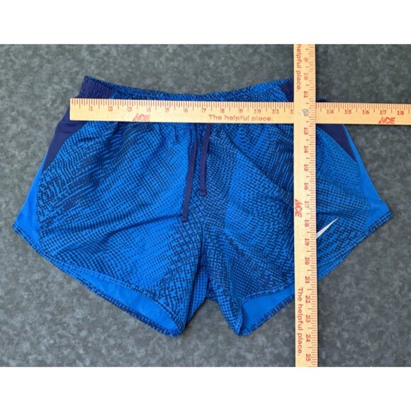 Nike Dri-Fit Shorts Blue/Black Pattern Women's Small - 3.5in Inseam - Picture 2 of 7
